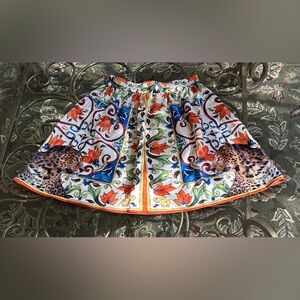 Leopard Print Skater Skirt